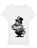 Tricou STANLEY STELLA dama Gramophone head Alb