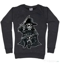 Bluza ADLER dama Vendetta Biker Negru melanj