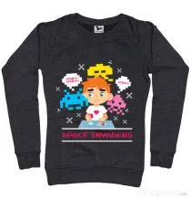 Bluza ADLER dama Space Invader Negru melanj