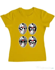 Tricou ADLER dama Jason Rock Faces Galben