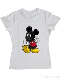 Tricou ADLER dama Mickey Bane Alb