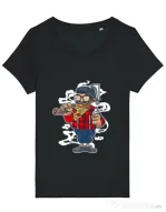Tricou STANLEY STELLA dama Pizza Beard Negru