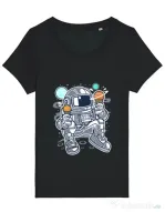 Tricou STANLEY STELLA dama Astronaut Ice Cream Negru