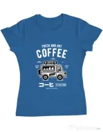 Tricou ADLER dama Coffee Van Albastru azuriu