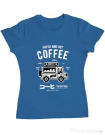 Tricou ADLER dama Coffee Van Albastru azuriu