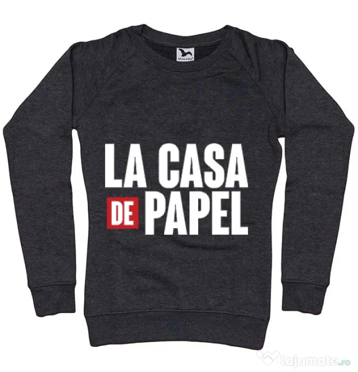 Bluza ADLER dama La casa de papel Negru melanj