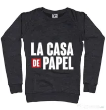 Bluza ADLER dama La casa de papel Negru melanj