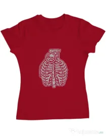 Tricou ADLER dama Grenade Ribcage Rosu