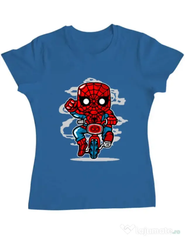 Tricou ADLER dama Spidey Minibike Albastru azuriu