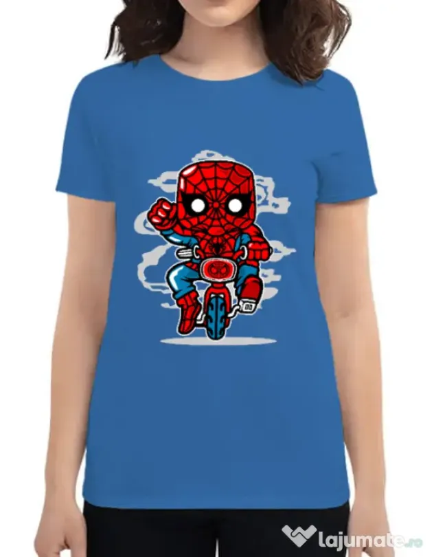 Tricou ADLER dama Spidey Minibike Albastru azuriu