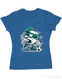 Tricou ADLER dama Street Soccer Albastru azuriu