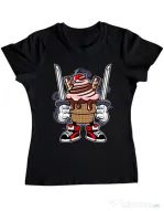 Tricou ADLER dama Ice Cream Ninja Negru