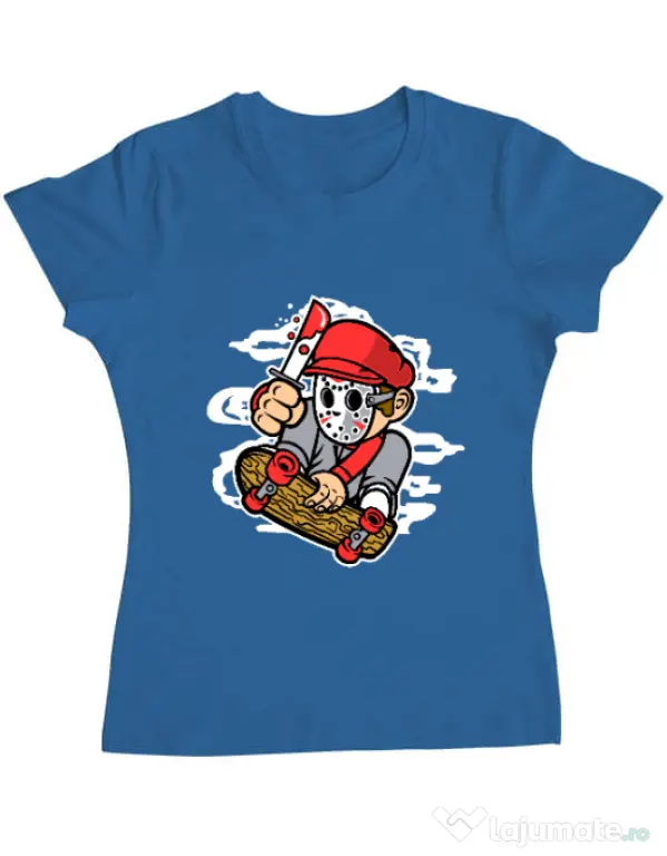 Tricou ADLER dama Killer Skater Albastru azuriu