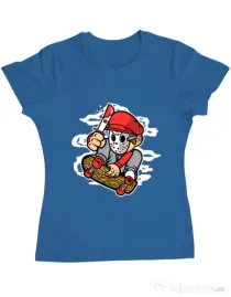 Tricou ADLER dama Killer Skater Albastru azuriu