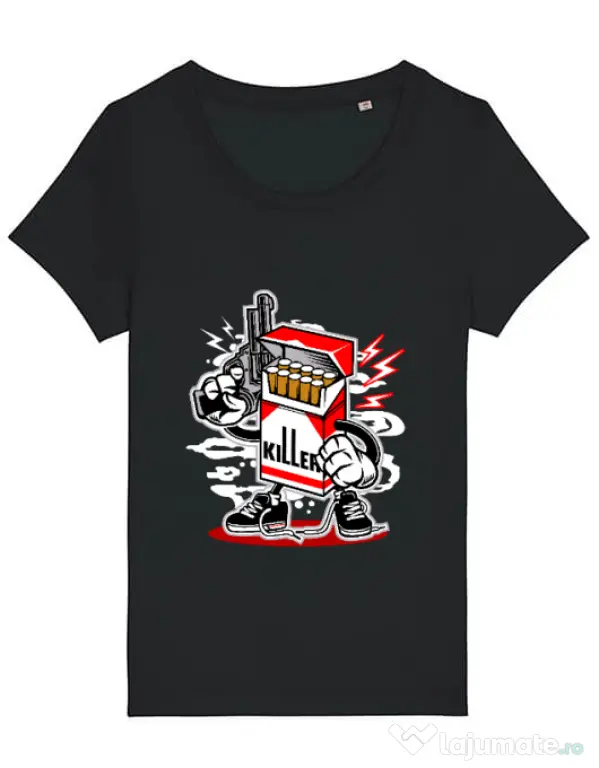 Tricou STANLEY STELLA dama Cigarette Killer Negru
