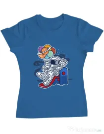Tricou ADLER dama Space Slider Albastru azuriu