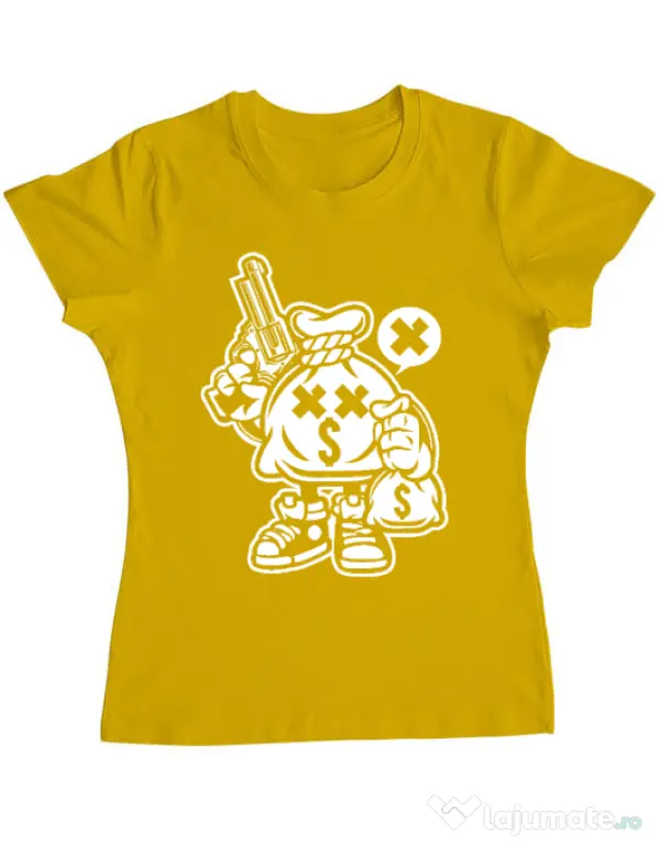 Tricou ADLER dama Money Takers Galben