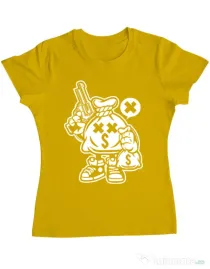 Tricou ADLER dama Money Takers Galben