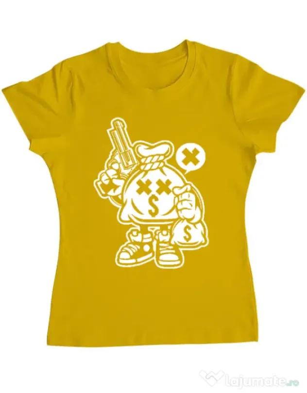 Tricou ADLER dama Money Takers Galben