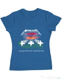Tricou ADLER dama Master of puppets Albastru azuriu