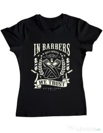 Tricou ADLER dama In Barbers We Trust Negru