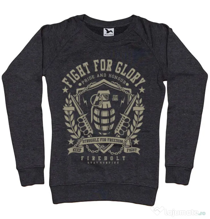 Bluza ADLER dama Fight for glory Negru melanj