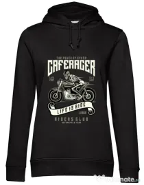 Hoodie dama cu gluga Speed of Caferacer Negru