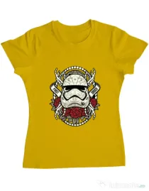 Tricou ADLER dama Sugar Skull Trooper Galben