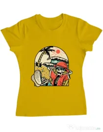 Tricou ADLER dama Have a Break Galben