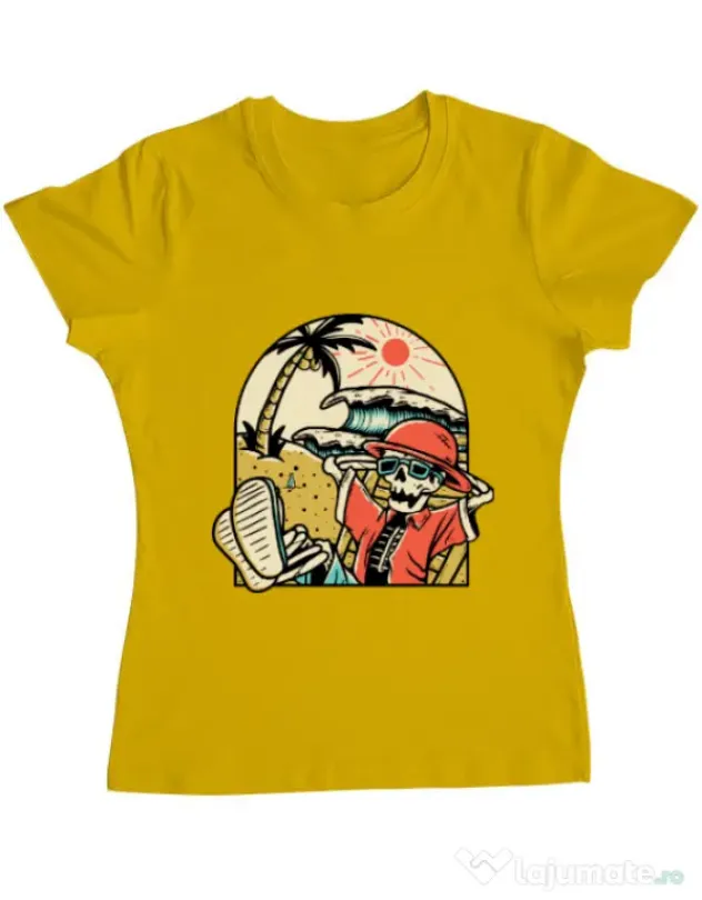 Tricou ADLER dama Have a Break Galben