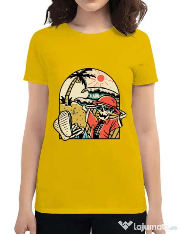 Tricou ADLER dama Have a Break Galben