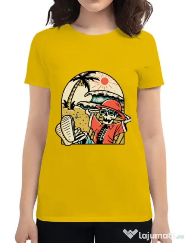 Tricou ADLER dama Have a Break Galben