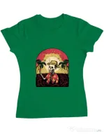 Tricou ADLER dama Welcome to My Paradise Verde mediu