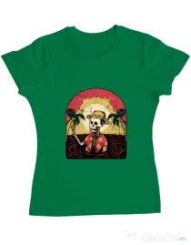 Tricou ADLER dama Welcome to My Paradise Verde mediu