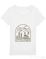 Tricou STANLEY STELLA dama Into the Mountain Alb
