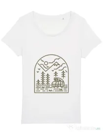 Tricou STANLEY STELLA dama Into the Mountain Alb