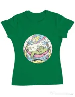 Tricou ADLER dama Asteroid Day Verde mediu
