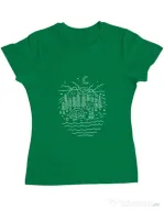 Tricou ADLER dama The Great Outdoors Verde mediu