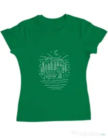 Tricou ADLER dama The Great Outdoors Verde mediu