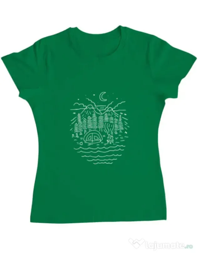 Tricou ADLER dama The Great Outdoors Verde mediu