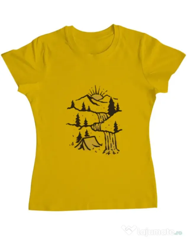 Tricou ADLER dama Hidden Paradise Galben
