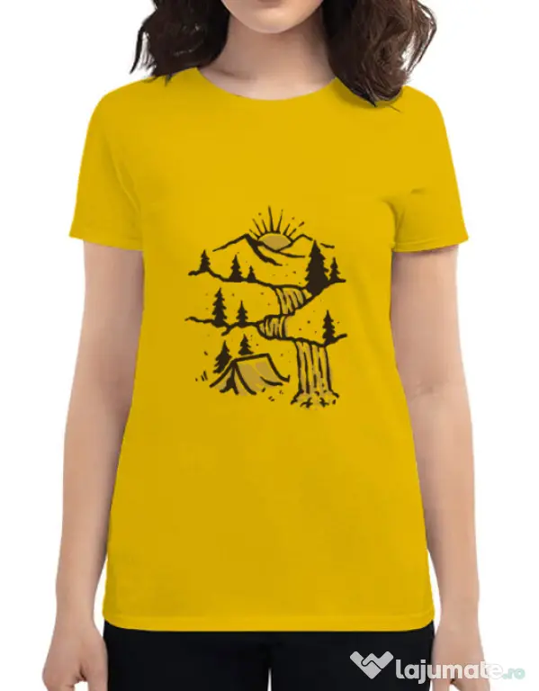 Tricou ADLER dama Hidden Paradise Galben