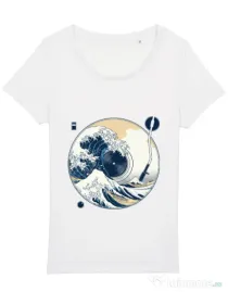Tricou STANLEY STELLA dama The Great Wave off Sound Alb