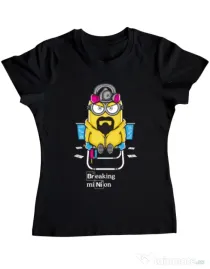 Tricou ADLER dama Breaking Minion Negru