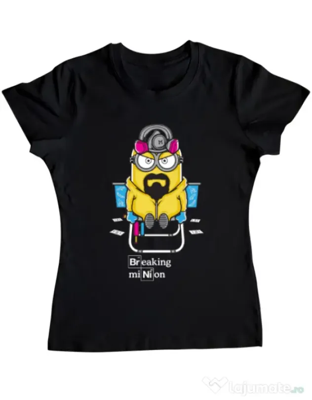 Tricou ADLER dama Breaking Minion Negru