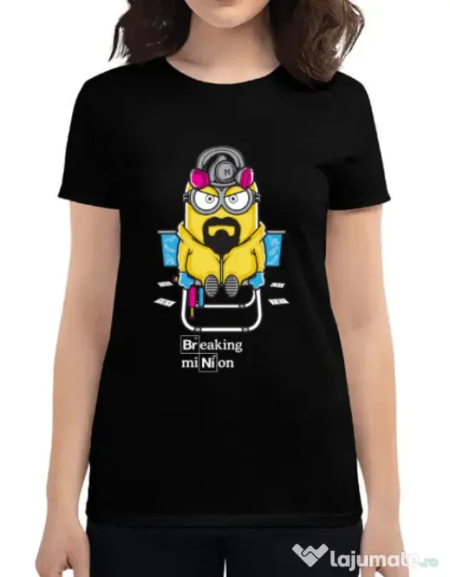 Tricou ADLER dama Breaking Minion Negru