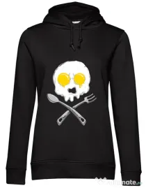Hoodie dama cu gluga Eggskull Negru