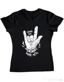 Tricou ADLER dama Stand for heavy metal Negru
