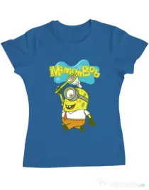 Tricou ADLER dama MinionBob Albastru azuriu