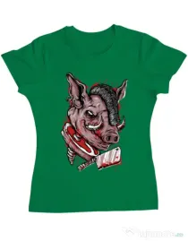 Tricou ADLER dama Pig Saw Verde mediu